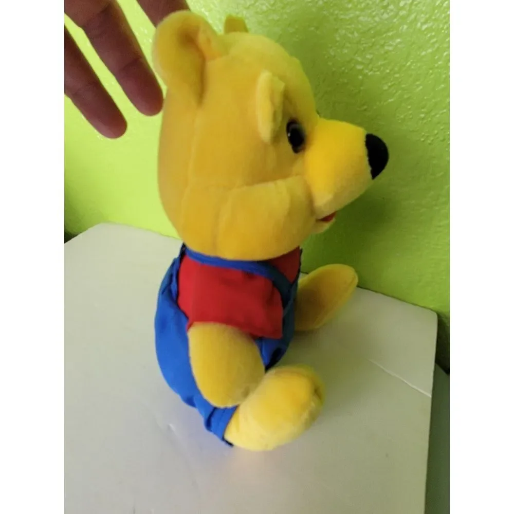 Vintage 1980's Winnie The Pooh Plush Toy Ideal Toy Yellow Bear 12